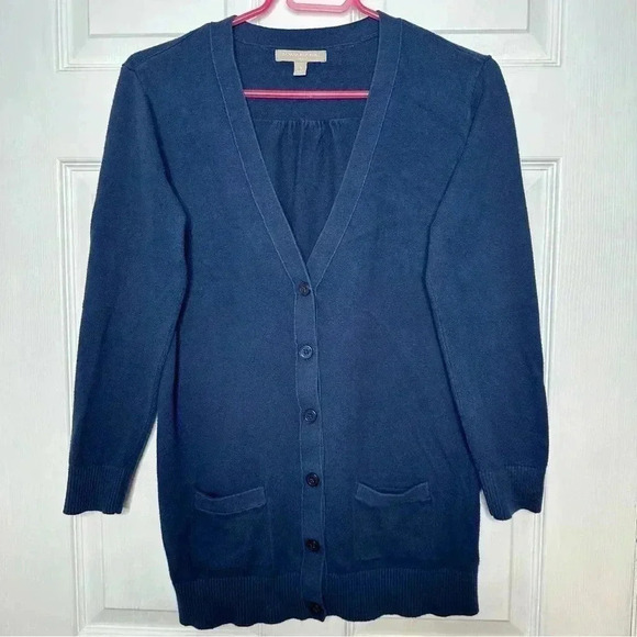 Banana Republic Factory Cardigan Dark Blue Size  Small - Picture 1 of 16